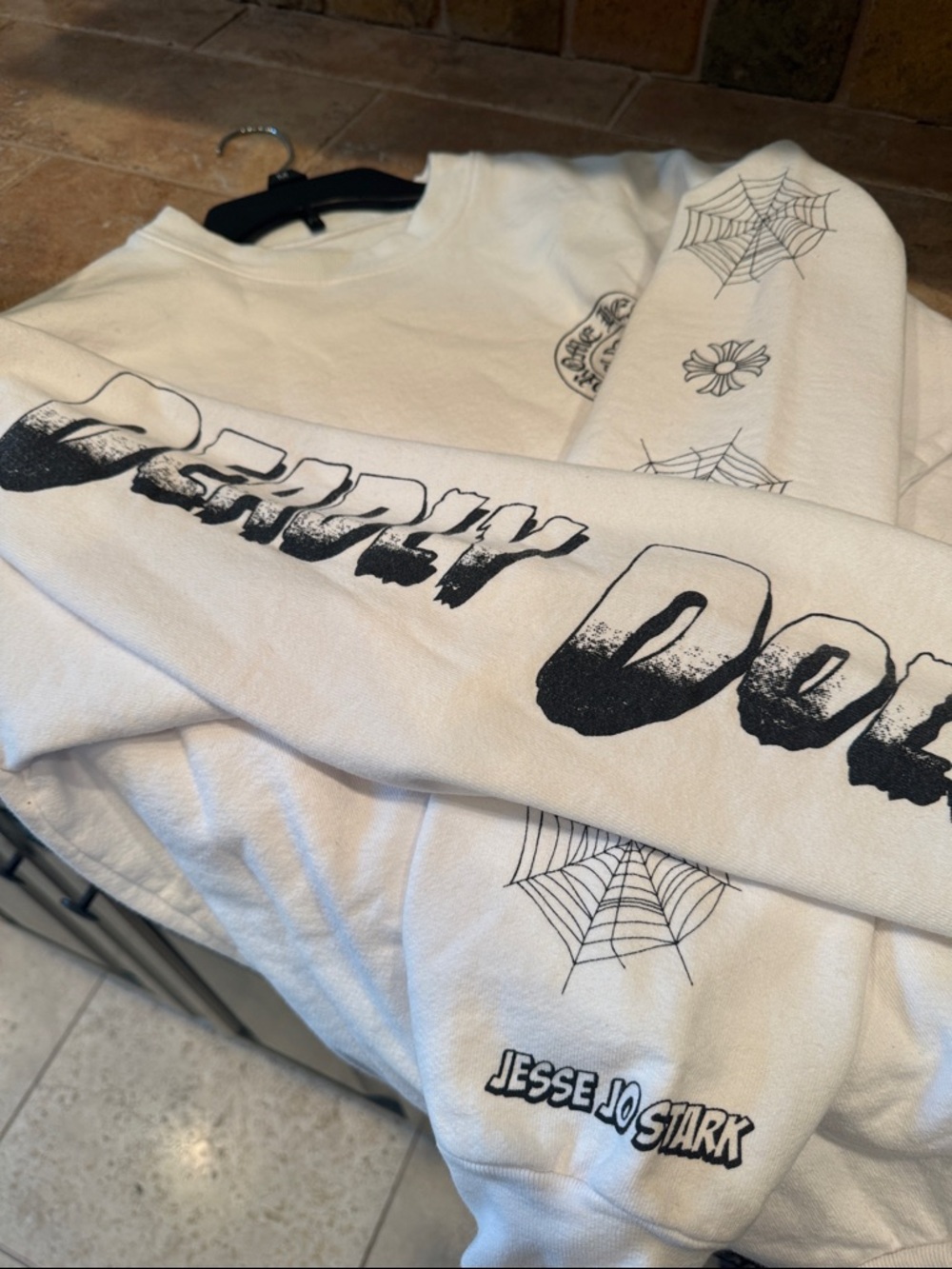 Chrome Hearts Deadly Doll White Sweatshirt Women M - Picture 7 of 8